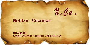 Notter Csongor névjegykártya
